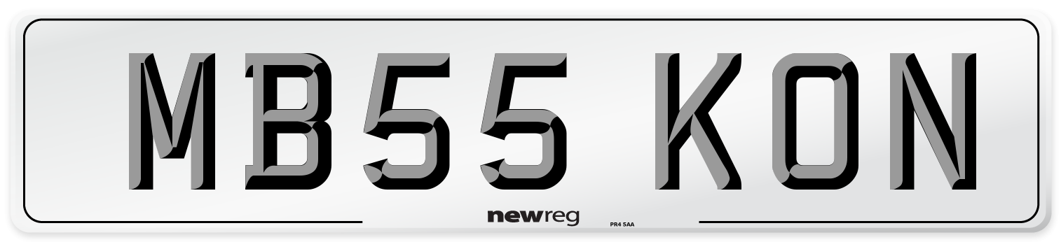 MB55 KON Number Plate from New Reg